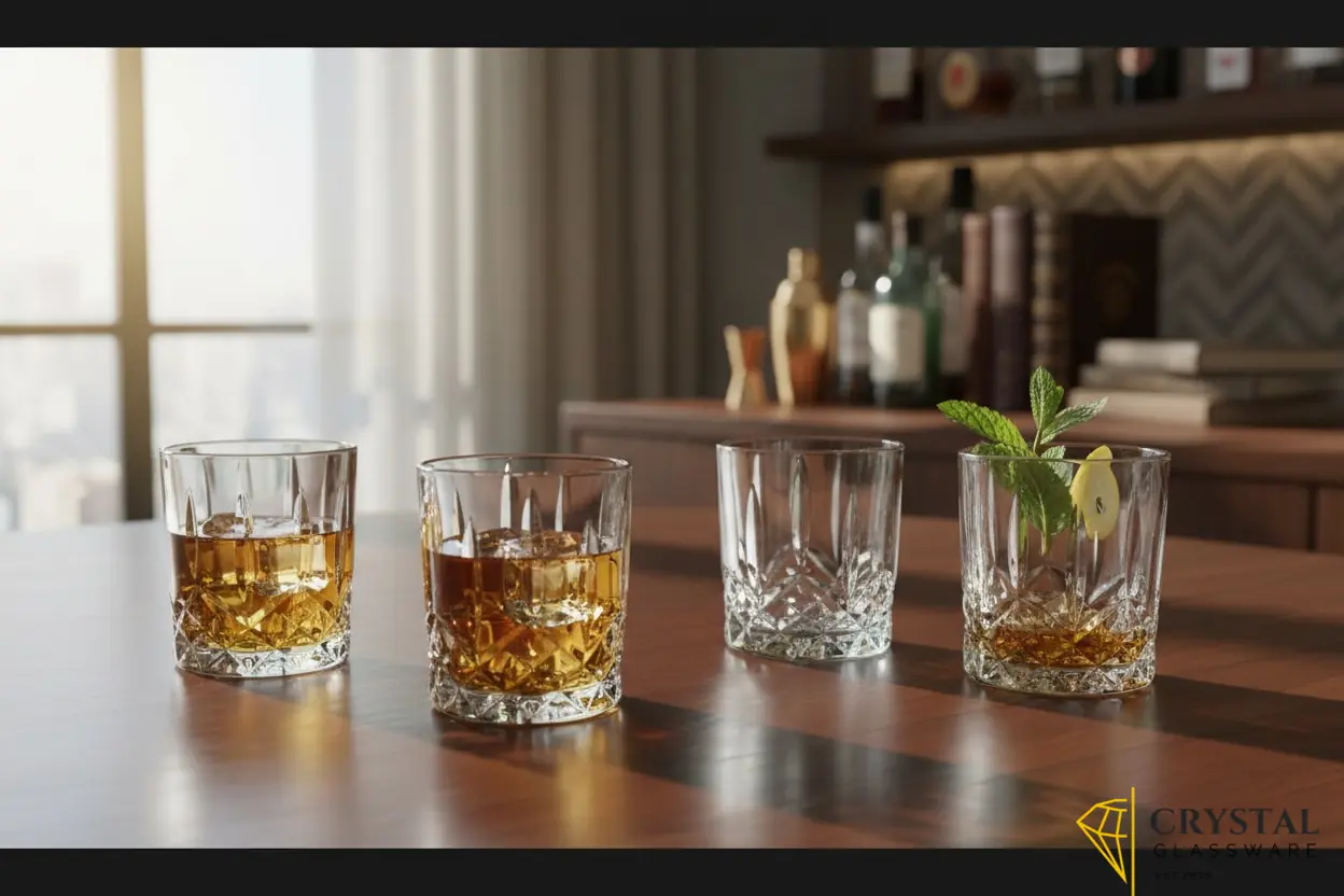 Delisoga glass set glasses geometric textured 